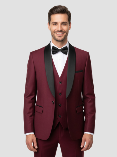 LEANDRO | TRAJE DE HOMBRE | SOLAPA SATINADA Y CORTE IMPECABLE