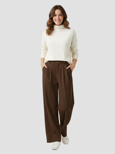 CORDELLE | PANTALONES DE PANA DE TIRO ALTO PARA MUJER – ESTILO SOFISTICADO