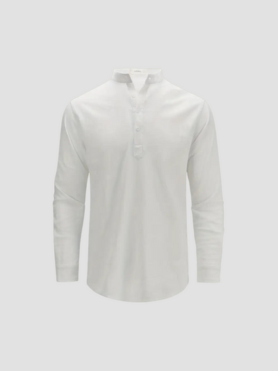 DORADO | CAMISETA HENLEY LARGA | ESTILO CASUAL-ELEGANTE