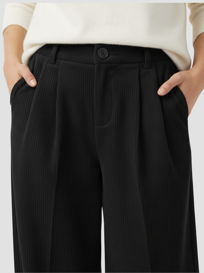 CORDELLE | PANTALONES DE PANA DE TIRO ALTO PARA MUJER – ESTILO SOFISTICADO