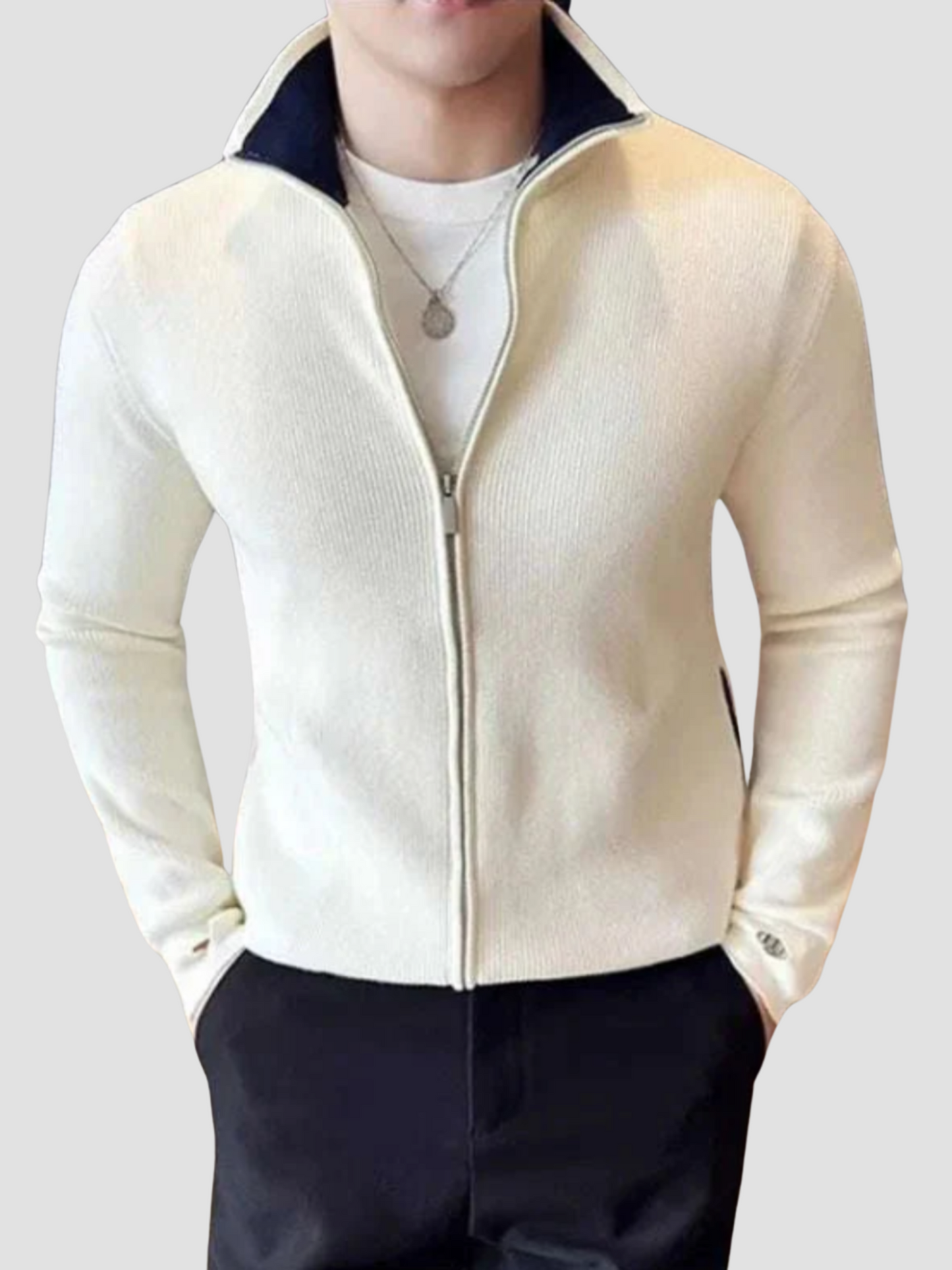ORTEGA | VEST DE PUNTO CON CREMALLERA | ELEGANCIA VERSÁTIL