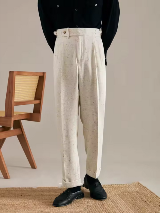 ÁLVARO | PANTALÓN CON DOBLADILLO | ESTILO NATURAL Y ELEGANTE
