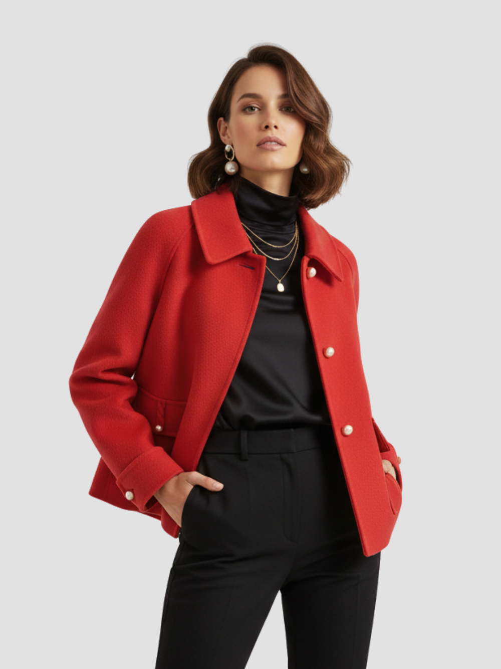 AURELINE | ABRIGO CORTO DE LANA PARA MUJER – ELEGANCIA ATEMPORAL