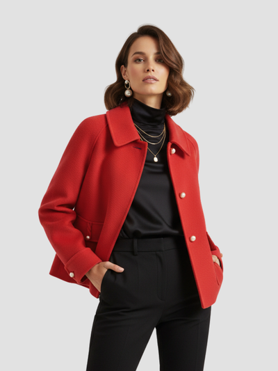 AURELINE | ABRIGO CORTO DE LANA PARA MUJER – ELEGANCIA ATEMPORAL