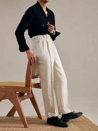 ÁLVARO | PANTALÓN CON DOBLADILLO | ESTILO NATURAL Y ELEGANTE