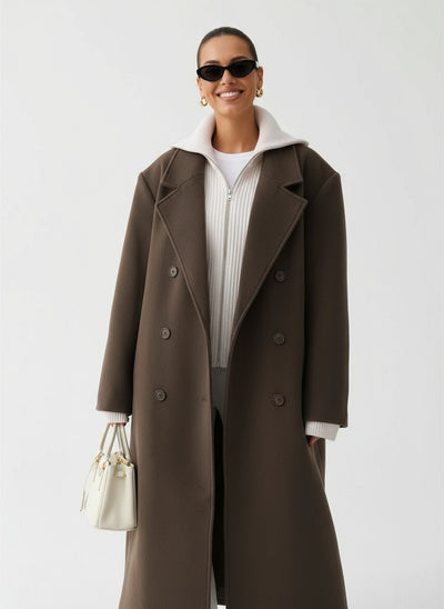 ÉLISÈNE | ABRIGO LARGO DE MUJER – ELEGANCIA PURA Y SILUETA ATEMPORAL