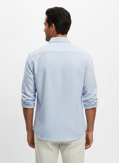 MARIN | CAMISA LINO-ALGODÓN A RAYAS | FRESCURA Y ESTILO