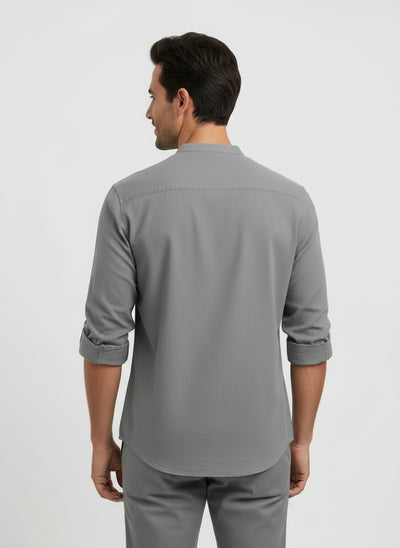 DORADO | CAMISETA HENLEY LARGA | ESTILO CASUAL-ELEGANTE