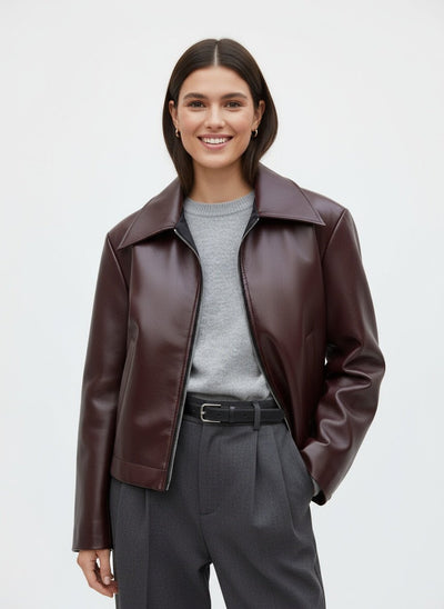 ARABELA | CHAQUETA DE CUERO PARA MUJER – ELEGANCIA AUDAZ Y SOFISTICACIÓN CONTEMPORÁNEA