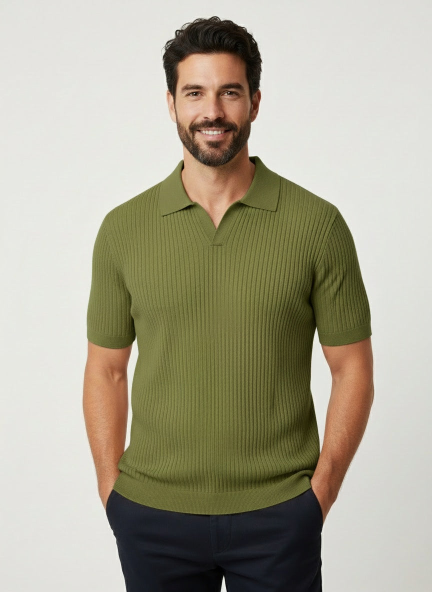 BRUNO | POLO ACANALADO HOMBRE | TOQUE LIGERO Y ATEMPORAL