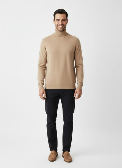 SAÚL | JERSEY DE CUELLO ALTO | LOOK MINIMALISTA Y VERSÁTIL