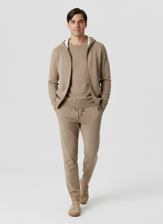 LÁZARO | CONJUNTO DE HOMBRE | SUDADERA Y PANTALÓN DE CACHEMIRA