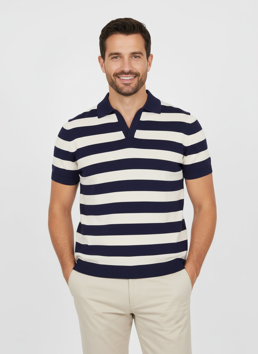 MATEO | POLO HOMBRE ABIERTO | LOOK CASUAL Y REFINADO