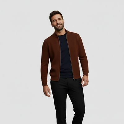 ORTEGA | VEST DE PUNTO CON CREMALLERA | ELEGANCIA VERSÁTIL