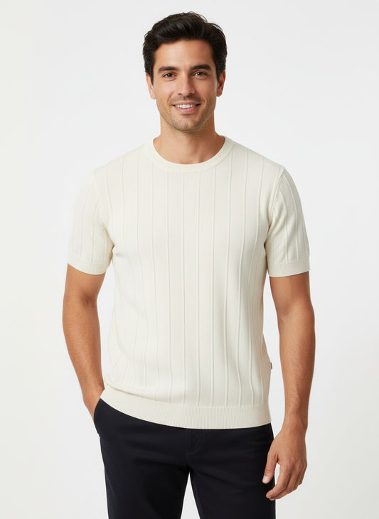 DIEGO | CAMISETA PUNTO HOMBRE | TEXTURA ACANALADA