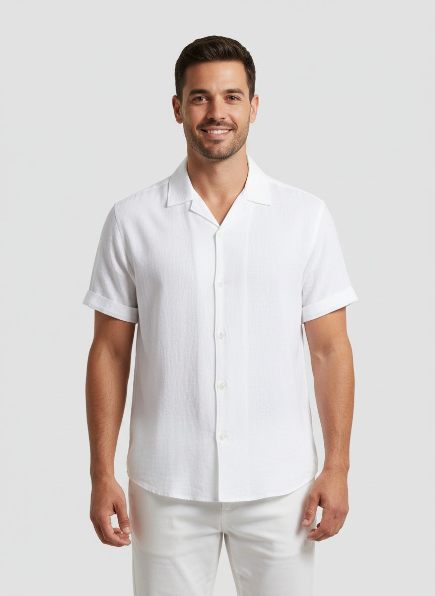 NICOLÁS | CAMISA LINO HOMBRE | MANGAS CORTAS Y LIGEREZA