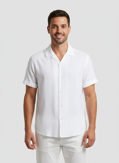 NICOLÁS | CAMISA LINO HOMBRE | MANGAS CORTAS Y LIGEREZA