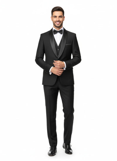 LEANDRO | TRAJE DE HOMBRE | SOLAPA SATINADA Y CORTE IMPECABLE