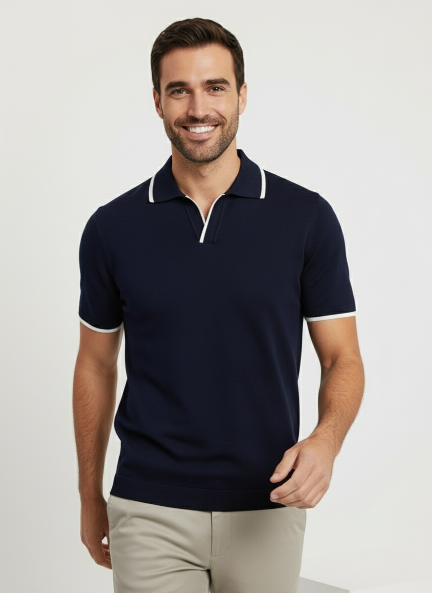 EDUARDO | POLO RETRO HOMBRE | RIBETES CONTRASTADOS