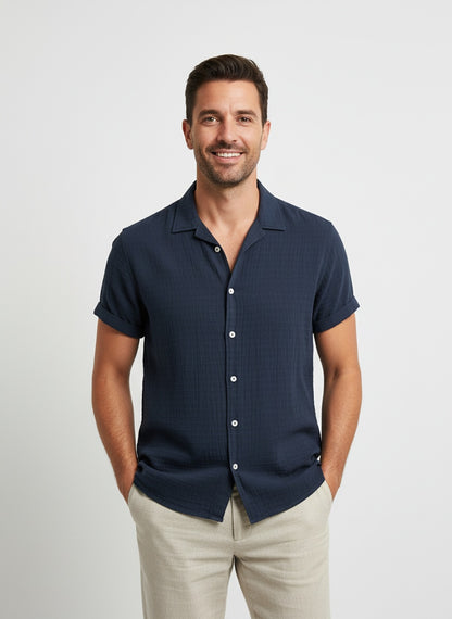NICOLÁS | CAMISA LINO HOMBRE | MANGAS CORTAS Y LIGEREZA