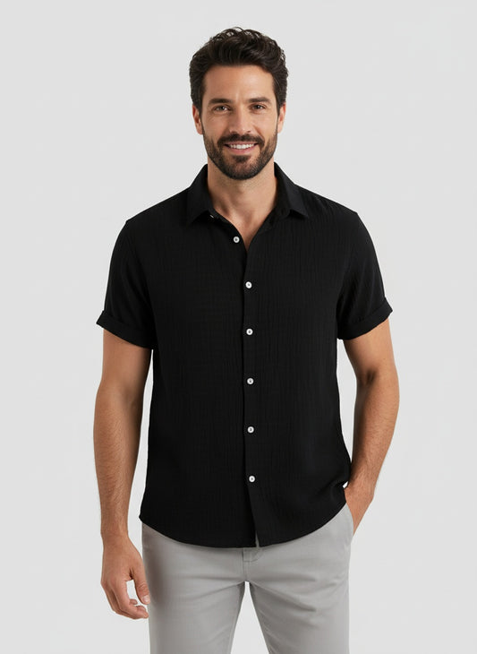 NICOLÁS | CAMISA LINO HOMBRE | MANGAS CORTAS Y LIGEREZA