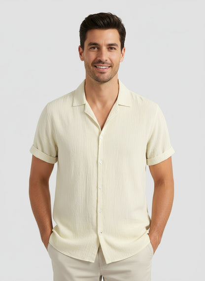 NICOLÁS | CAMISA LINO HOMBRE | MANGAS CORTAS Y LIGEREZA