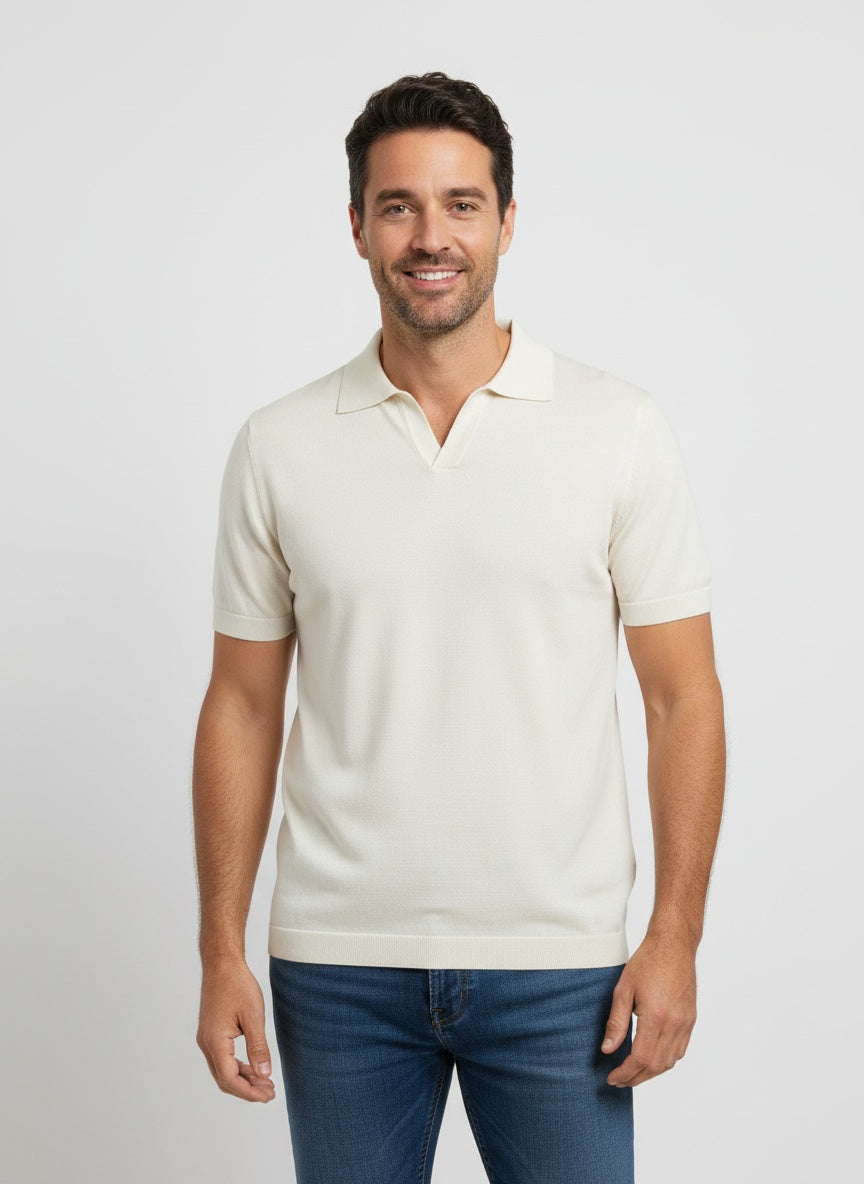 MATEO | POLO HOMBRE ABIERTO | LOOK CASUAL Y REFINADO