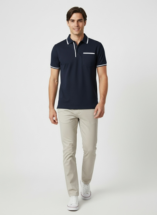 ISANDRO | MEN'S POLO SHIRT | VERSATILITY FOR FALL AND WINTER