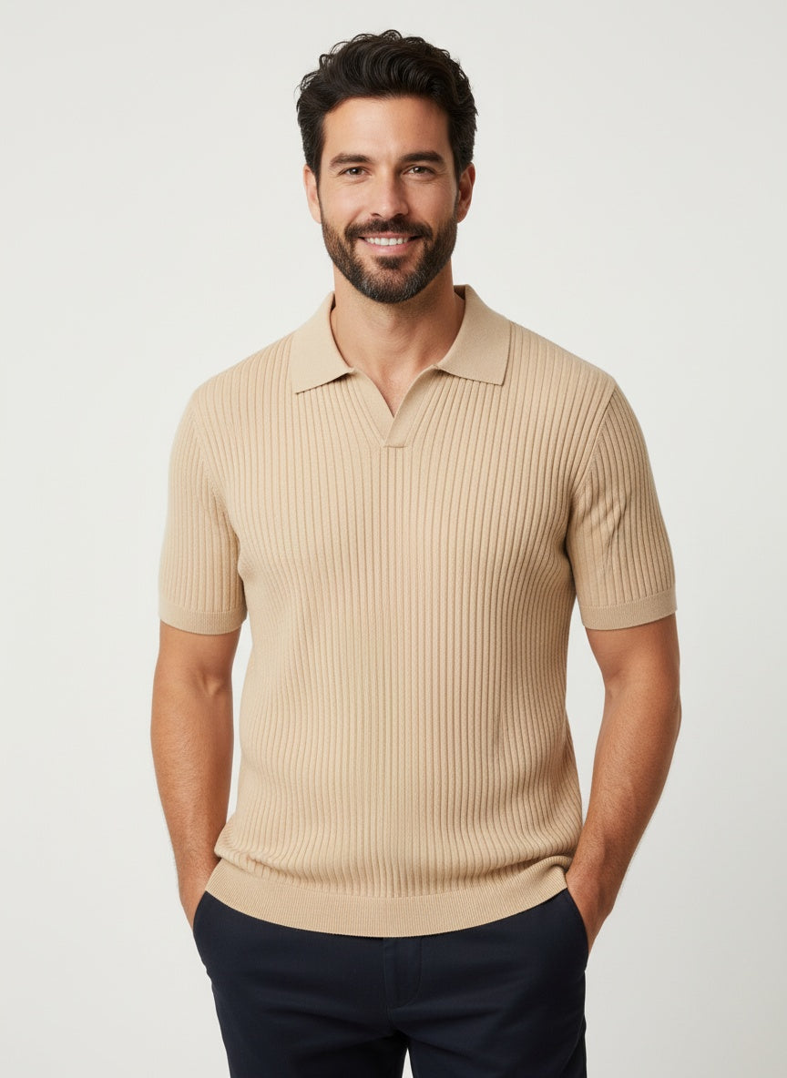 BRUNO | POLO ACANALADO HOMBRE | TOQUE LIGERO Y ATEMPORAL