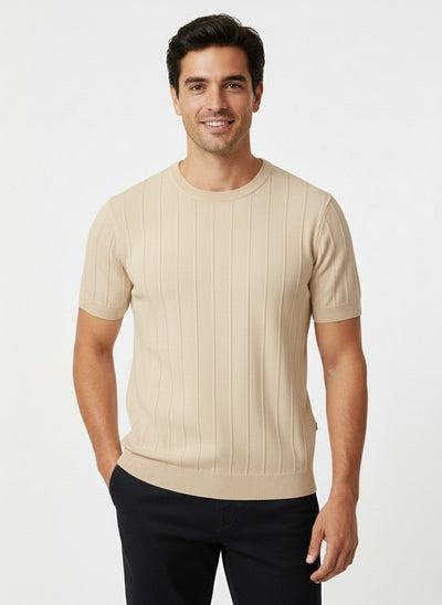 DIEGO | CAMISETA PUNTO HOMBRE | TEXTURA ACANALADA