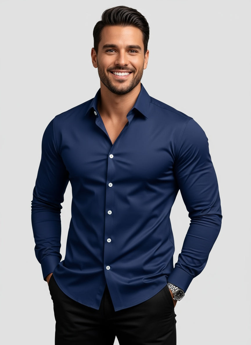 THIAGO | CAMISA ELÁSTICA | ELEGANCIA CONTEMPORÁNEA