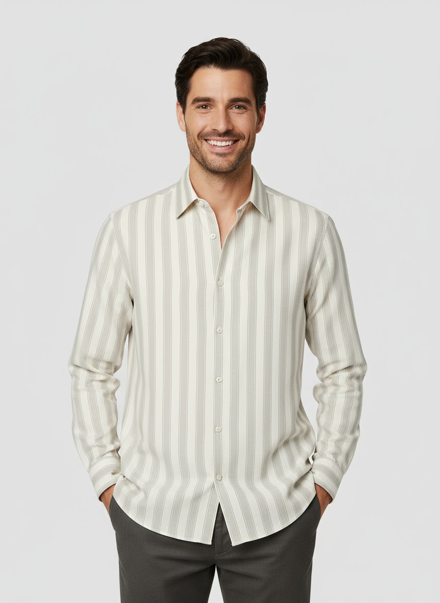 VALVERDE | CAMISA DE LINO A RAYAS | ELEGANCIA LIGERA