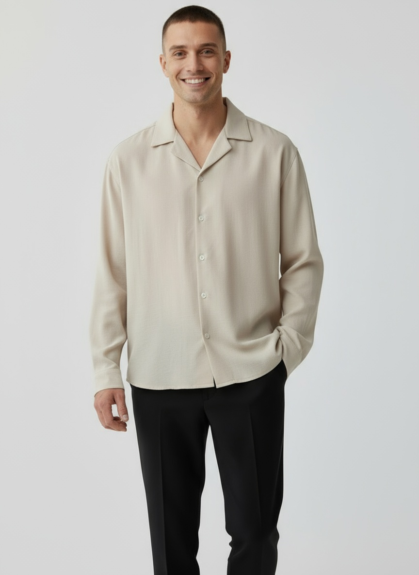 OLIVER | CAMISA CUELLO ABIERTO | LOOK MODERNO Y FRESCO