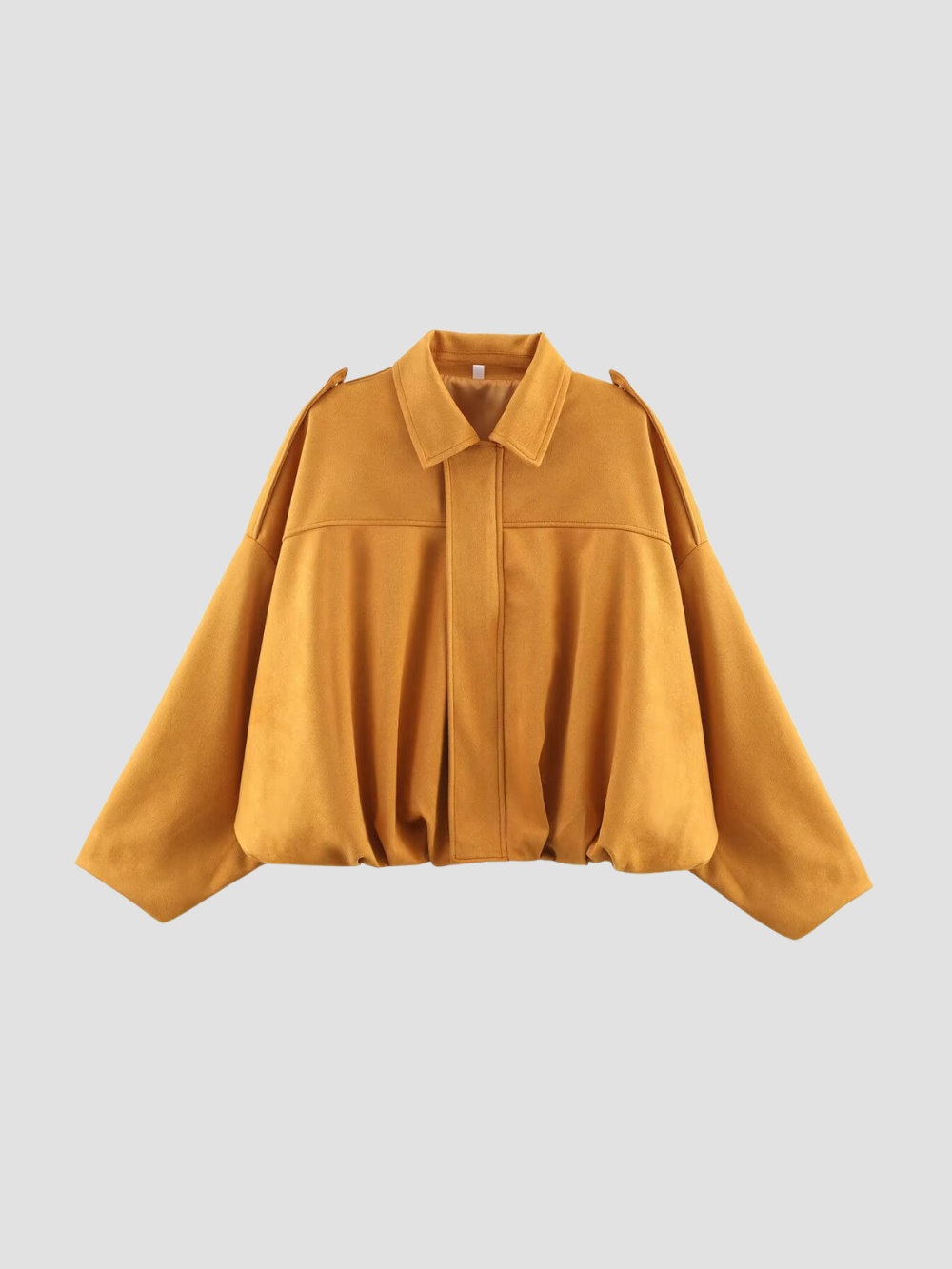 MAELIA | CHAQUETA OVERSIZE DE ANTE PARA MUJER – ELEGANCIA CONTEMPORÁNEA Y SILUETA RELAJADA