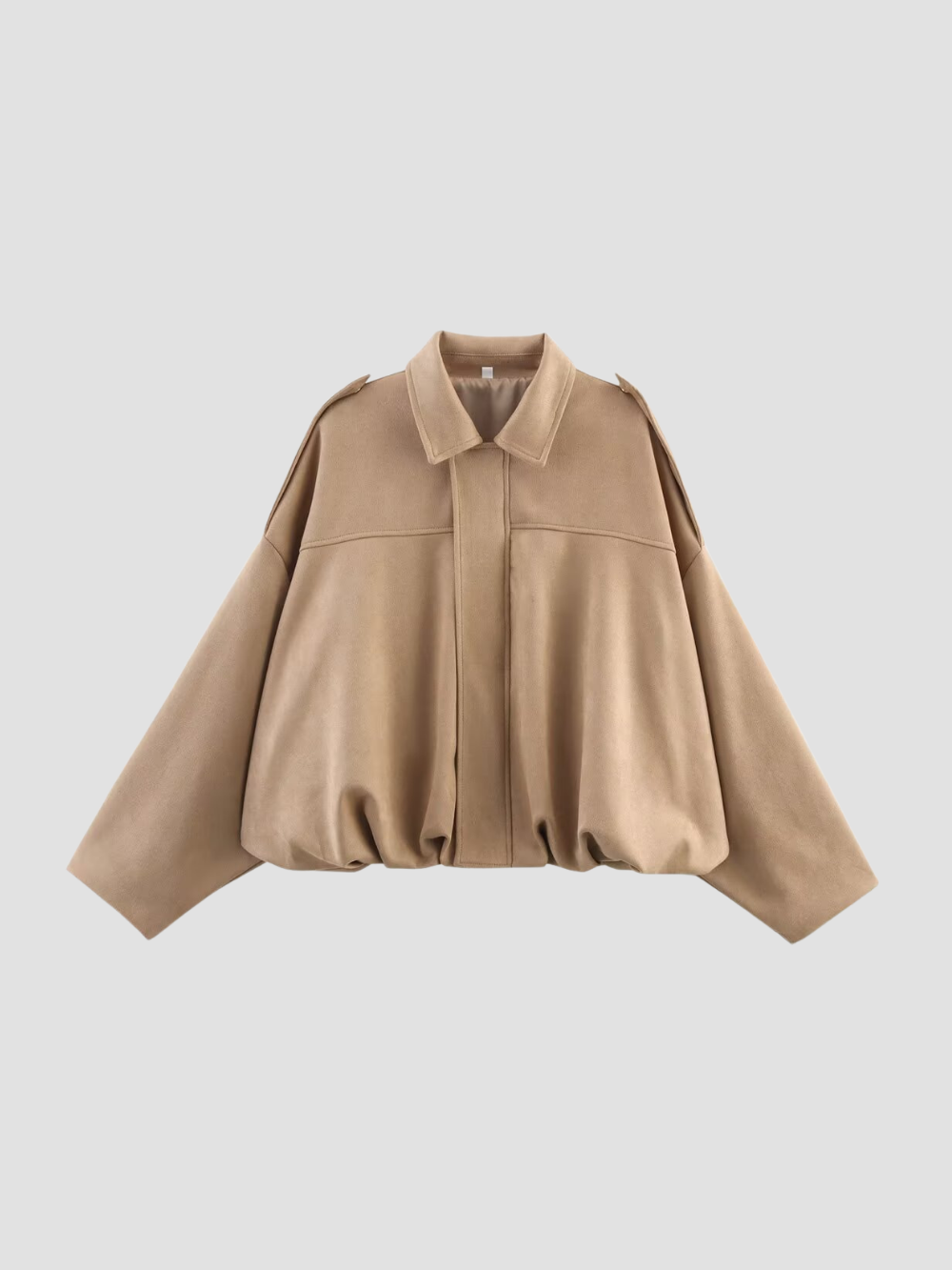 MAELIA | CHAQUETA OVERSIZE DE ANTE PARA MUJER – ELEGANCIA CONTEMPORÁNEA Y SILUETA RELAJADA