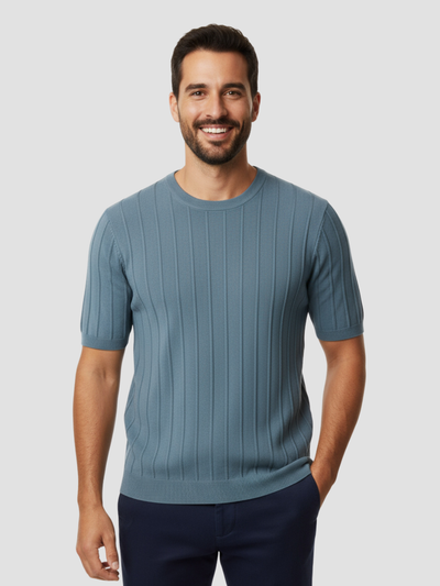 DIEGO | CAMISETA PUNTO HOMBRE | TEXTURA ACANALADA