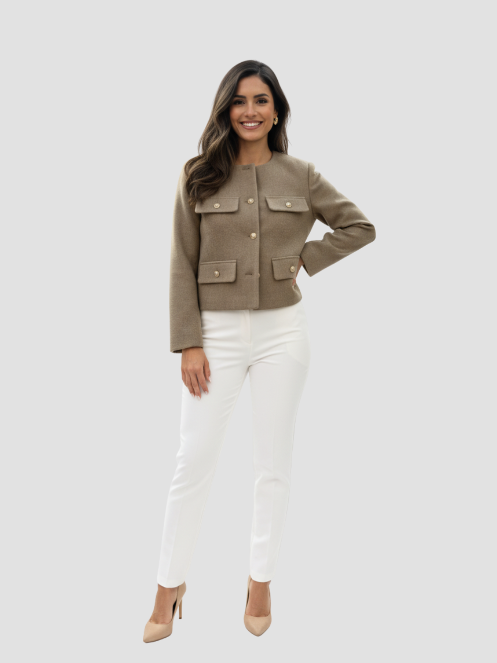 PALOMA | BLAZER DE MUJER | CORTO CON BOTONES DORADOS