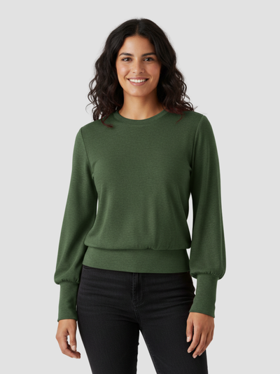 DACIO | TOP DE PUNTO ELÁSTICO CON SOPORTE – LÍNEAS LIMPIAS Y FACILIDAD COTIDIANA