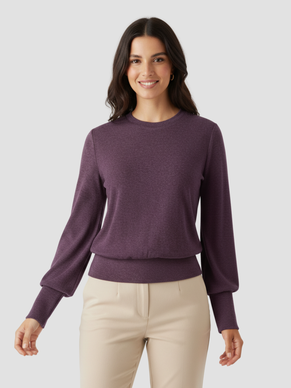 DACIO | TOP DE PUNTO ELÁSTICO CON SOPORTE – LÍNEAS LIMPIAS Y FACILIDAD COTIDIANA