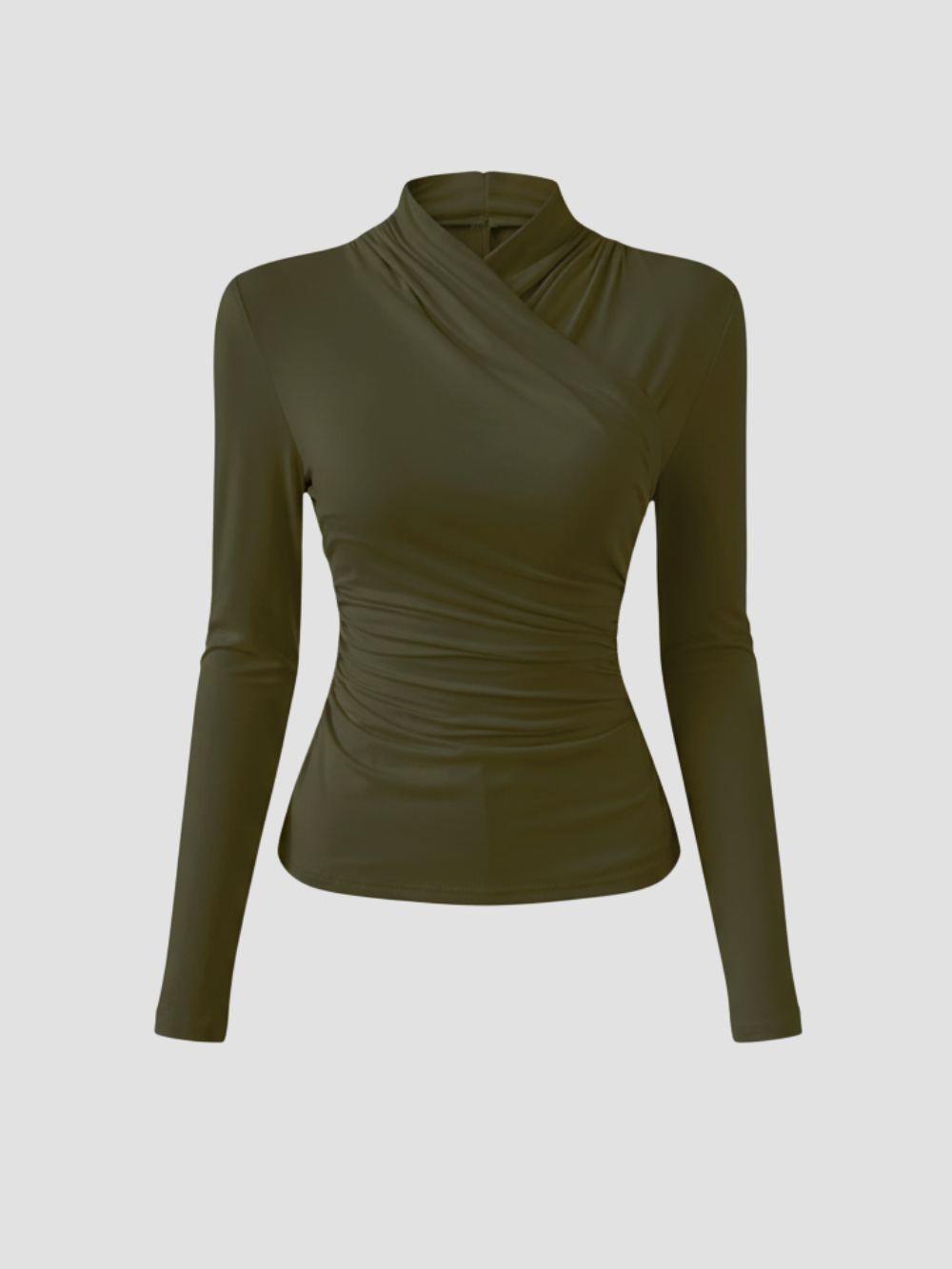 ZAFIRA | TOP CRUZADO DE MANGA LARGA PARA MUJER – ELEGANCIA ESCULPIDA Y COMODIDAD DURADERA