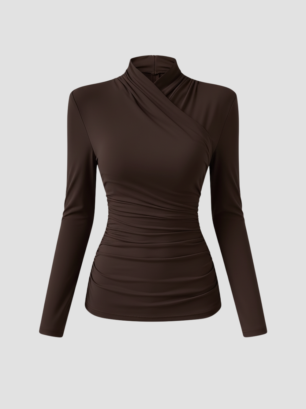 ZAFIRA | TOP CRUZADO DE MANGA LARGA PARA MUJER – ELEGANCIA ESCULPIDA Y COMODIDAD DURADERA