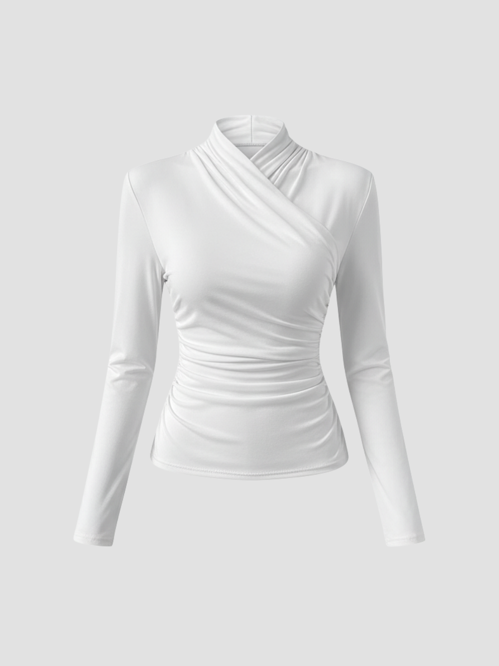 ZAFIRA | TOP CRUZADO DE MANGA LARGA PARA MUJER – ELEGANCIA ESCULPIDA Y COMODIDAD DURADERA