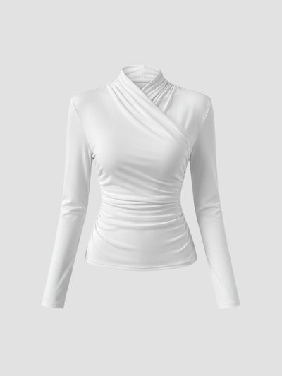 ZAFIRA | TOP CRUZADO DE MANGA LARGA PARA MUJER – ELEGANCIA ESCULPIDA Y COMODIDAD DURADERA